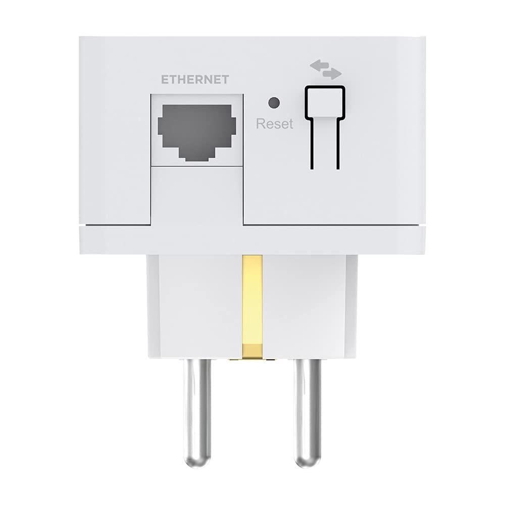Strong STRONG Powerline 2000 Kit Network Adapter (up to 2000 Mbit Duo/S, Integrated Socket, Fast Ethernet LAN, Powerlan) White POWERL2000DUOEU