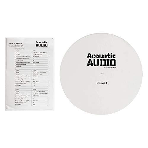 Acoustic Audio by Goldwood Acoustic Audio by Goldwood CSIC84 Frameless in Ceiling Speakers with 8" WOOFERS 1 Pair,White