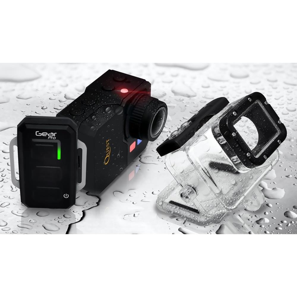 Sound Around Sound Around Gear Pro Quest Wi-Fi Action Cam, Full HD Hi-Resolution 1080p Video, 16 Mega Pixel Camera, 2.0\'\' LCD Display, Wireless Remote, Free Downloadable App, Waterproof Case, Black, (GDV995BK)