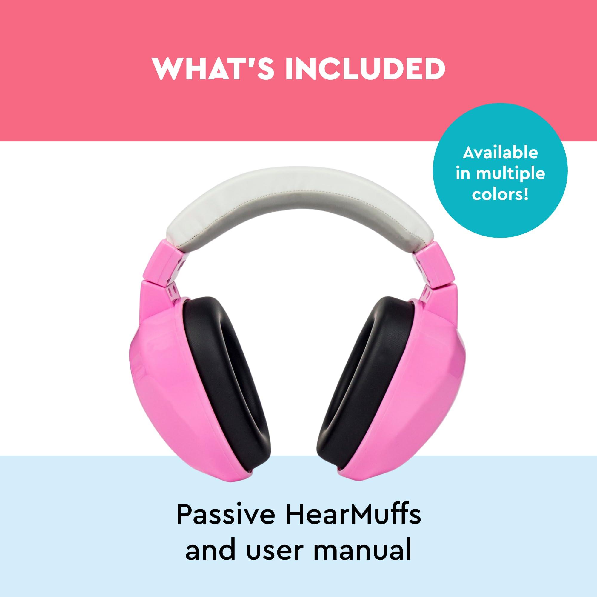 Lucid Audio Lucid Audio HearMuffs, Pastel Pink - Over-the-Ear Noise Reducing Hearing Protection for Infants & Toddlers - Fits Kids Ages 0-4