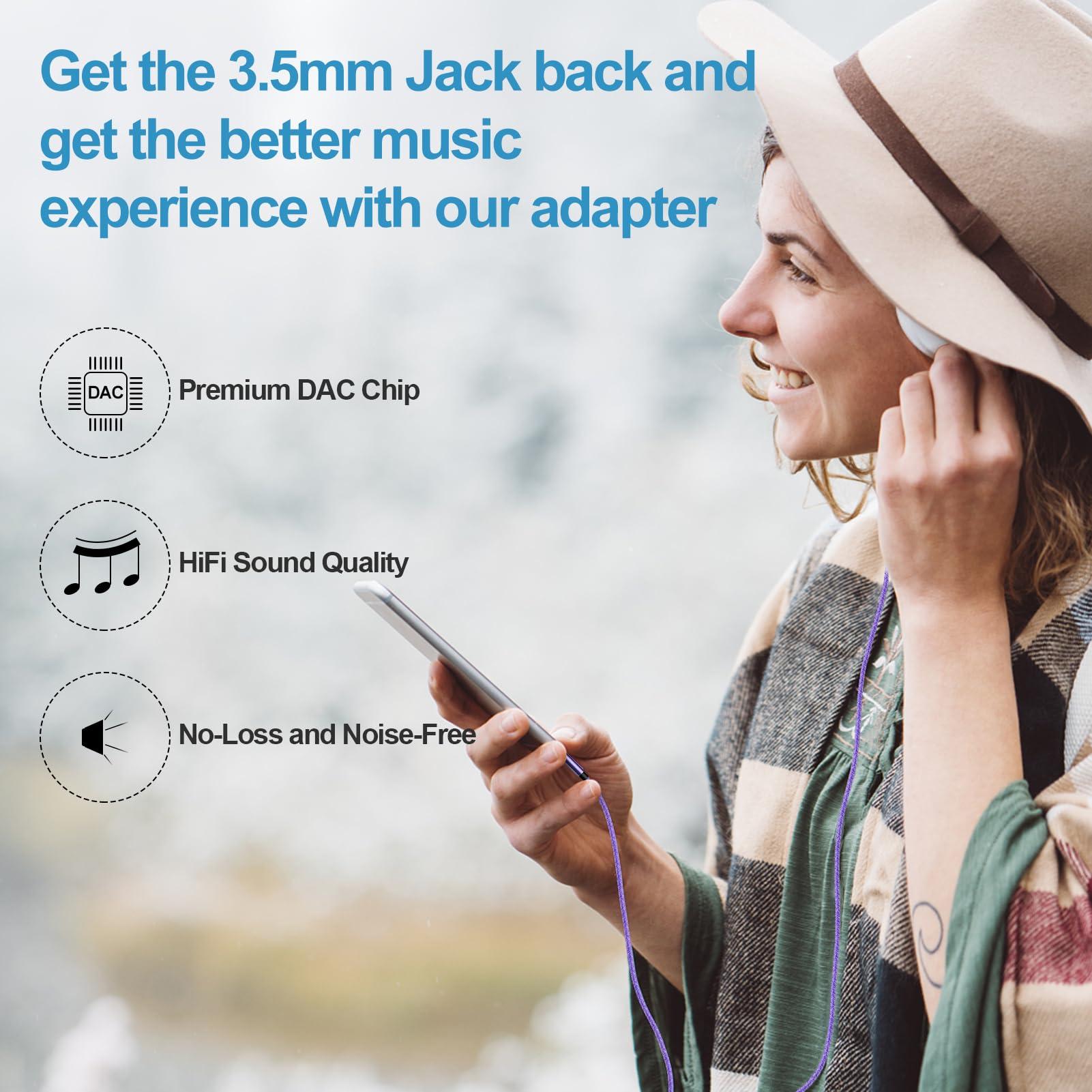 ABCPOW Samsung Audio Aux Car Stereo Jack Cable 3.3ft USB Type C to 3.5mm Headphone Jack Adapter Dongle Cord for Galaxy A17 A26 A36 A56 S25 Ultra S25 Plus S25 S24 Ultra S23 FE A16 A15 A55 A35 A32