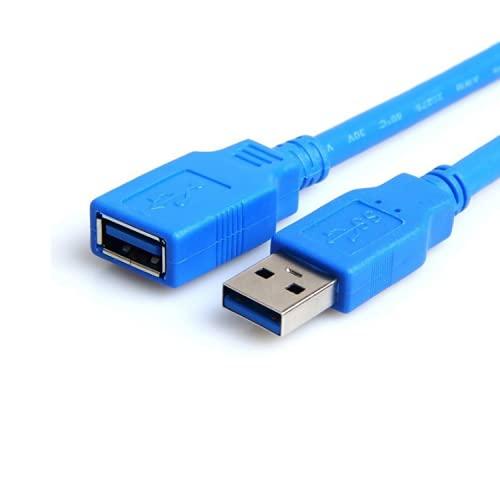DirectNine Basics USB 3.0 Extension Cable Standard Type A Male to Female, Blue - 5 Meters (16.4 Feet)