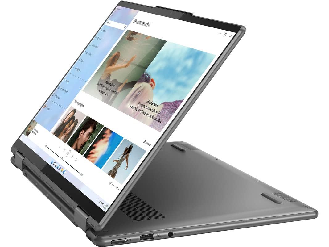 Lenovo Lenovo 2022 Yoga 7i 14" 2.2K Touch 2-in-1 Laptop, Intel Evo Platform Core i5-1235U, 8GB RAM, 2TB PCIe SSD, Iris Xe Graphics, Backlit Keyboard, Fingerprint Reader, Win 11, Grey, 32GB USB Card (Renewed)
