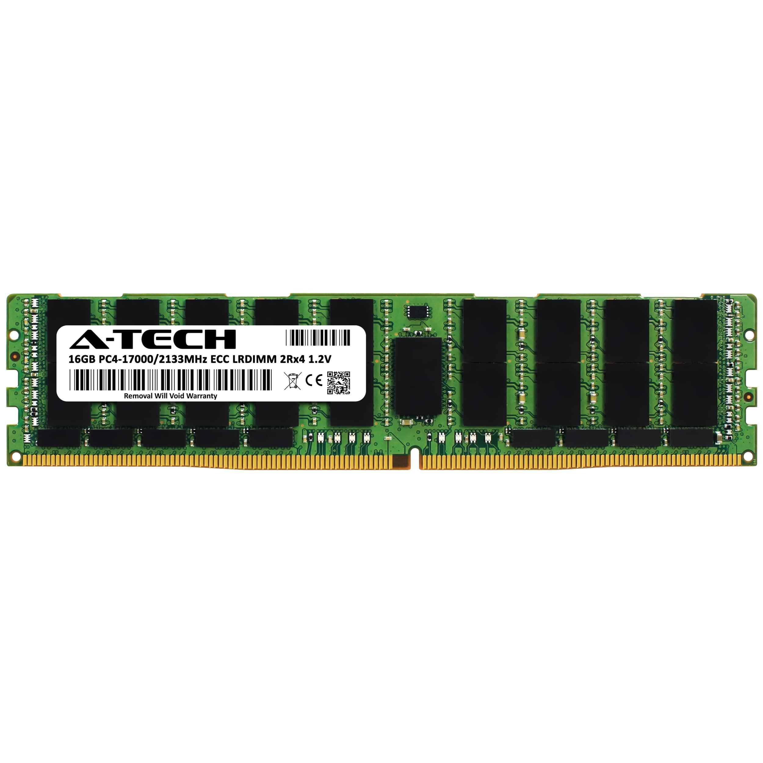 A-Tech A-Tech 16GB RAM Replacement for Dell SNP1R8CR/16G, SNP1R8CRC/16G, A7910488, A7945660, A7946645, 1R8CR, 01R8CR | DDR4 2133MHz PC4-17000 2Rx4 ECC Registered RDIMM Single Server Memory Module