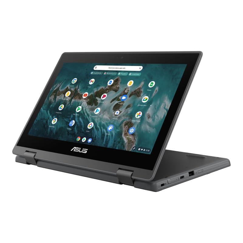 Asus Asus Chromebook Flip CR1 CR1100FKA-YZ182T 11.6" Touchscreen Rugged Convertible 2 in 1 Chromebook - HD - Intel Celeron N5100-8 GB - 32 GB Flash Memory - Dark Gray - Intel Chip - 1366 x 768 - Chr