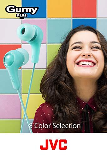 JVC JVC Gumy in Ear Earbud Headphones, Powerful Sound, Comfortable and Secure Fit, Silicone Ear Pieces S/M/L - HAFX7P Pink, 1 Count (Pack of 1)