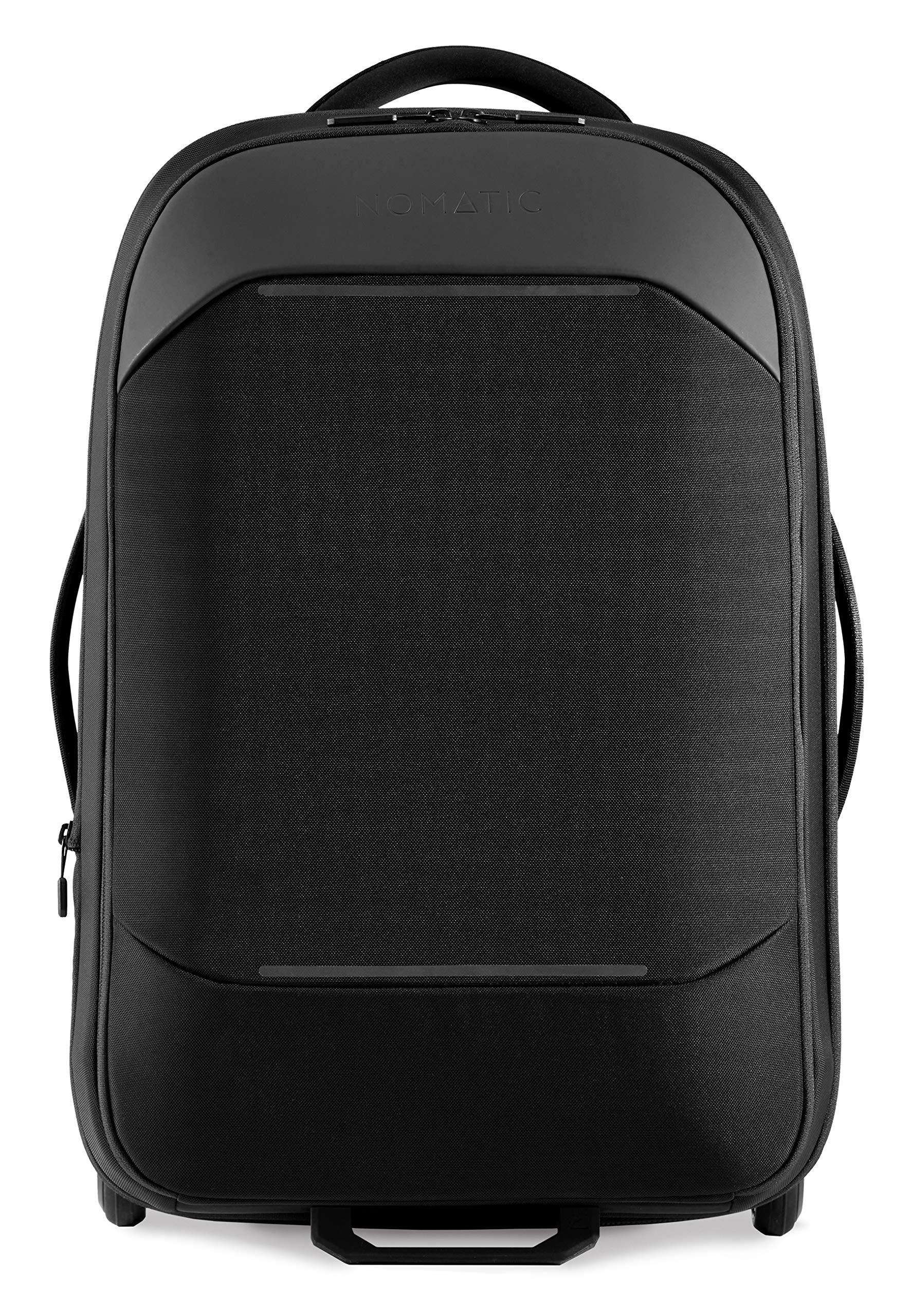 NOMATIC NOMATIC Navigator Carry-On 37L w/ 8L Built-In Expansion - Anti-Theft Carry-On for Airplane Travel - Premium Hardshell Roller Luggage, 17\" Laptop Compartment, Black