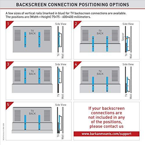 Barkan Barkan TV Wall Mount with Integrated HDTV Indoor Antenna Holds up to 110 lbs Auto Lock Patented Max Range 35 Mile Fits LED OLED LCD TVA31 Black 19 - 65 Tilt Antenna TV Mount