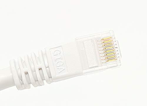 MICRO CONNECTORS Micro Connectors 25 Feet Cat6 Molded Snagless RJ45 UTP Networking Patch 24AWG Cable (White) (E08-025W)