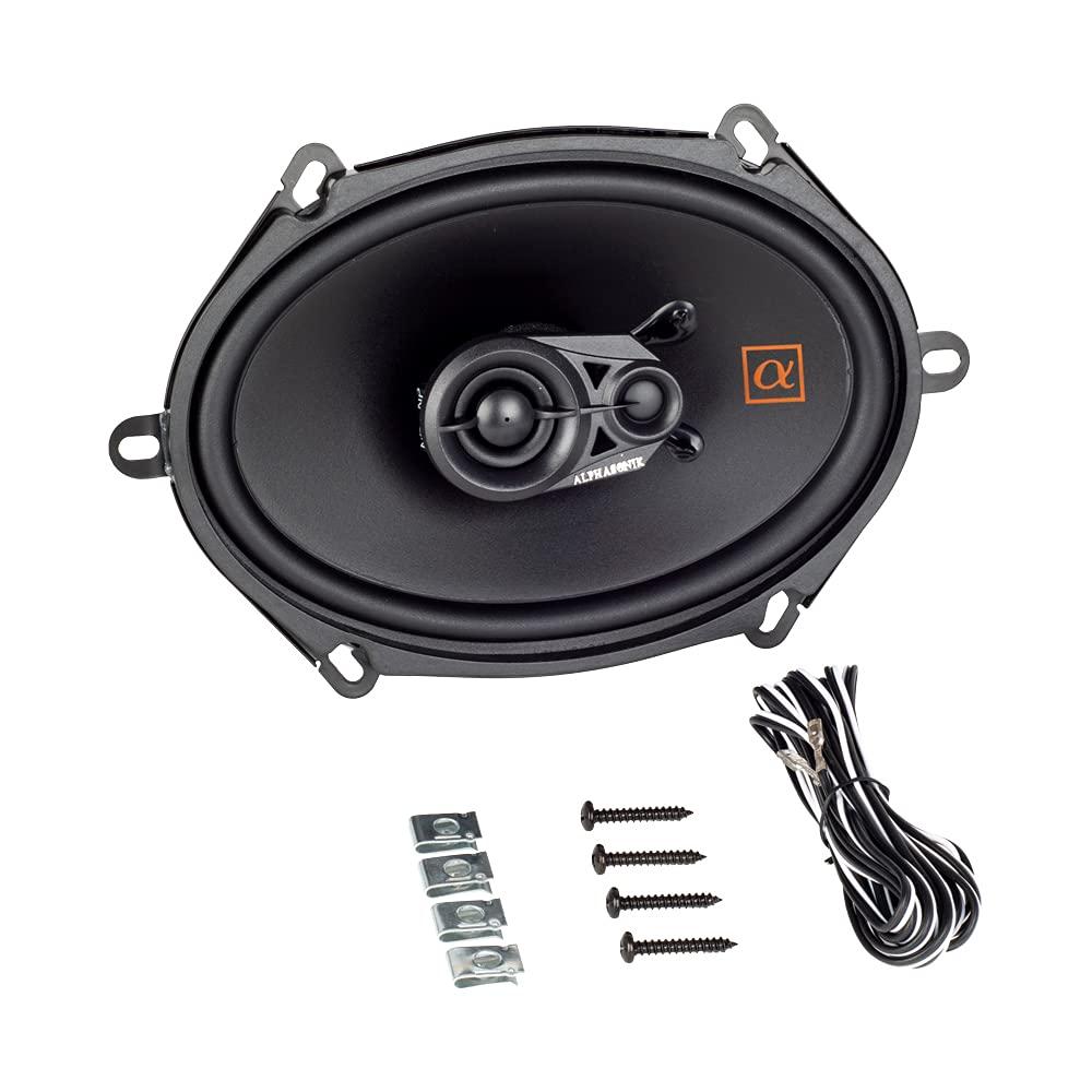 Alphasonik Alphasonik 1 Pair of NS683 Neuron Series 6x8/5x7 (360 Watts Max for The Pair) 180 Watts Max Per Speaker 3-Way Full-Range Car Audio Speaker with PEI Dome Tweeter Polypropylene Cone