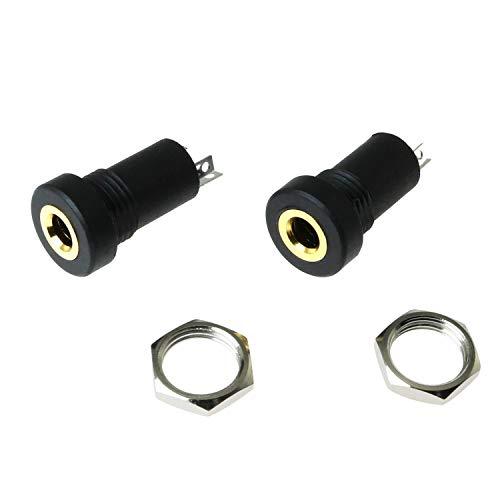Longdex Longdex 3.5mm Stereo Panel Mount Jack 3PCS 3.5mm 1/8Inch Mini Female Stereo Panel Mount Solder Headphone Socket Connector