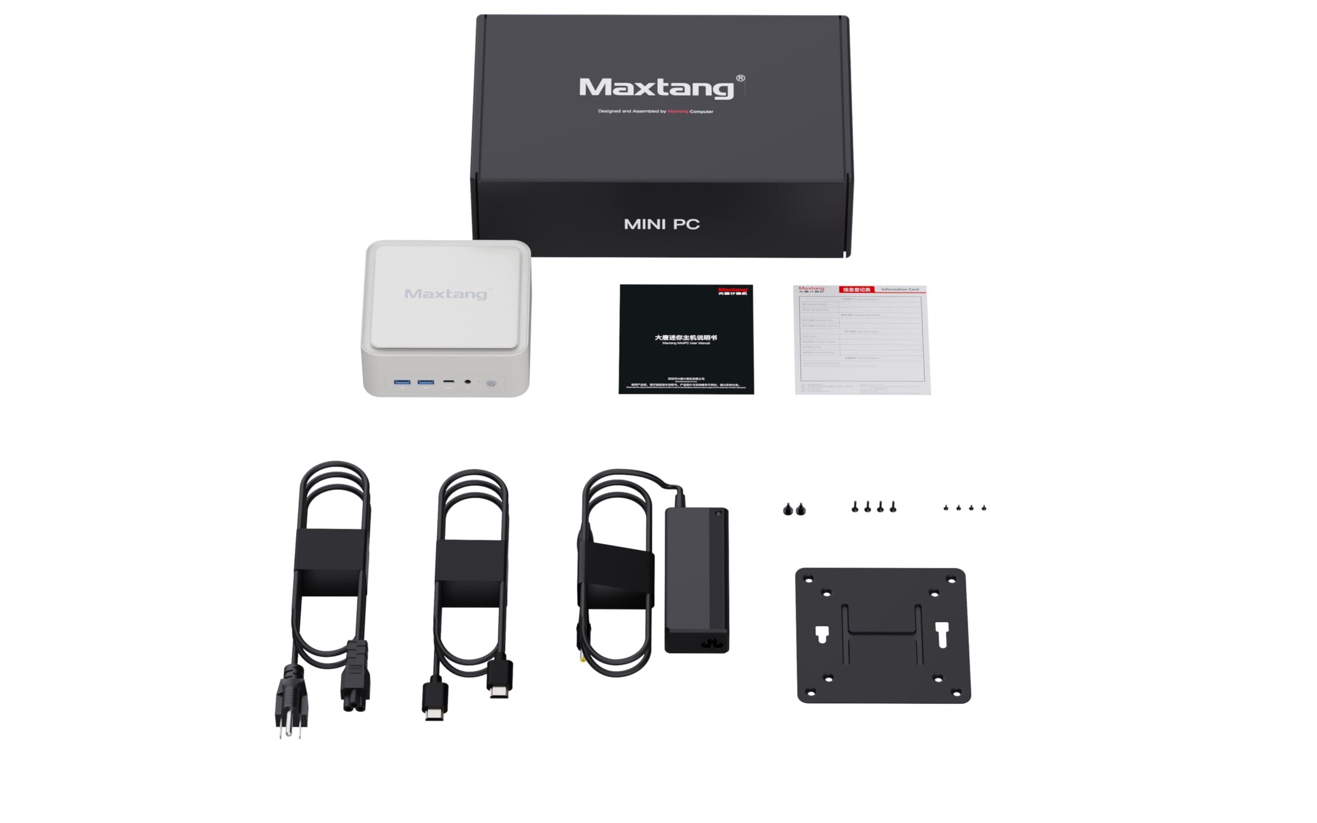 Maxtang Maxtang Barebone Mini PC Gaming Ryzen 8845HS [up to 5.1GHz] DDR5 5600MHz [up to 96GB] Ram M.2 2280 NVMe Quiet Mini Desktop Computer USBC4 Security Lock Shell White NO Ram NO SSD NO OS
