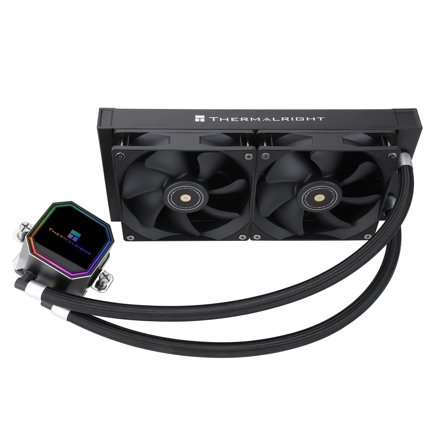 Thermalright Thermalright Frozen Prism 240 Black Liquid CPU Water Cooler with 120mm PWM Fan,240 Black Cold Row Specification,Integrated Water-Cooler Heatsink for AMD/AM4/AM5,Intel LGA1700/1150/1151/1200/2011