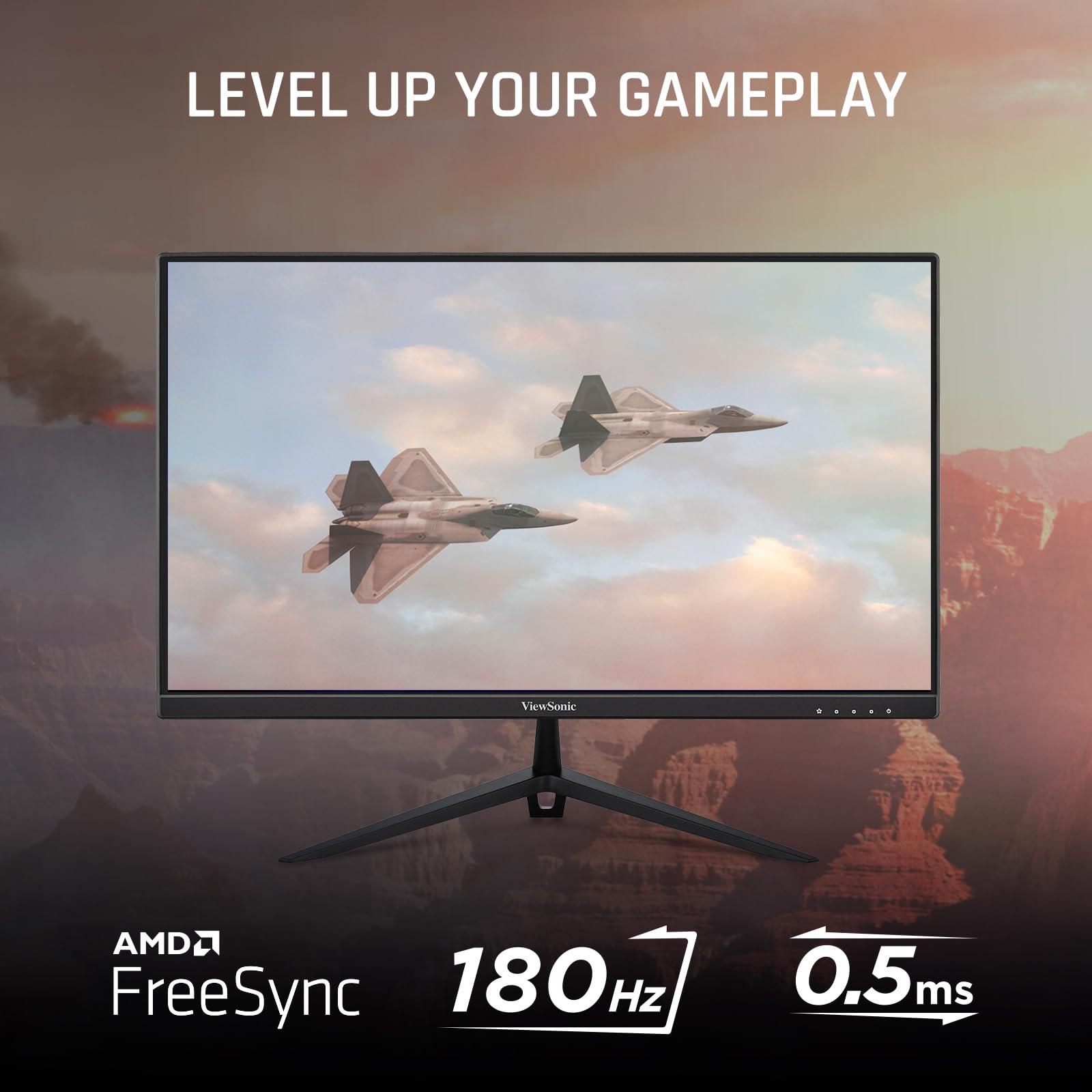 ViewSonic ViewSonic VX2428A 24 Inch 1080p 0.5ms 180Hz IPS Gaming Monitor with FreeSync, HDMI 1.4, and DisplayPort Inputs