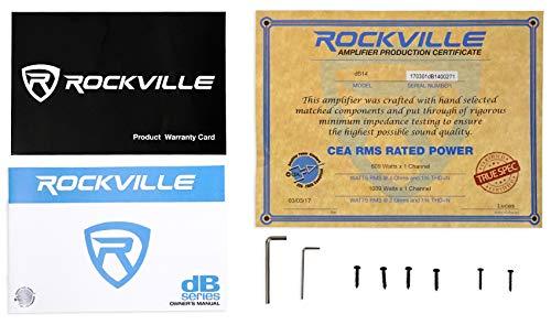 Rockville Store Rockville dB14 4000w Peak/1000w RMS Mono 2 Ohm Amplifier Car Audio Amp Bundle with Rockville RWK4CU 4 AWG Gauge 100% Copper Complete Amp Installation Wire Kit OFC