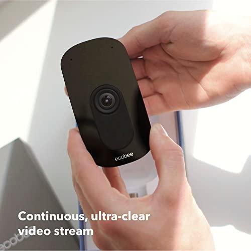 ecobee ecobee SmartCamera – Indoor WiFi Security Camera, Smart Home Security System, 1080p HD 180 Degree FOV, Night Vision, 2-Way Audio, Works with Apple HomeKit, Alexa Built In