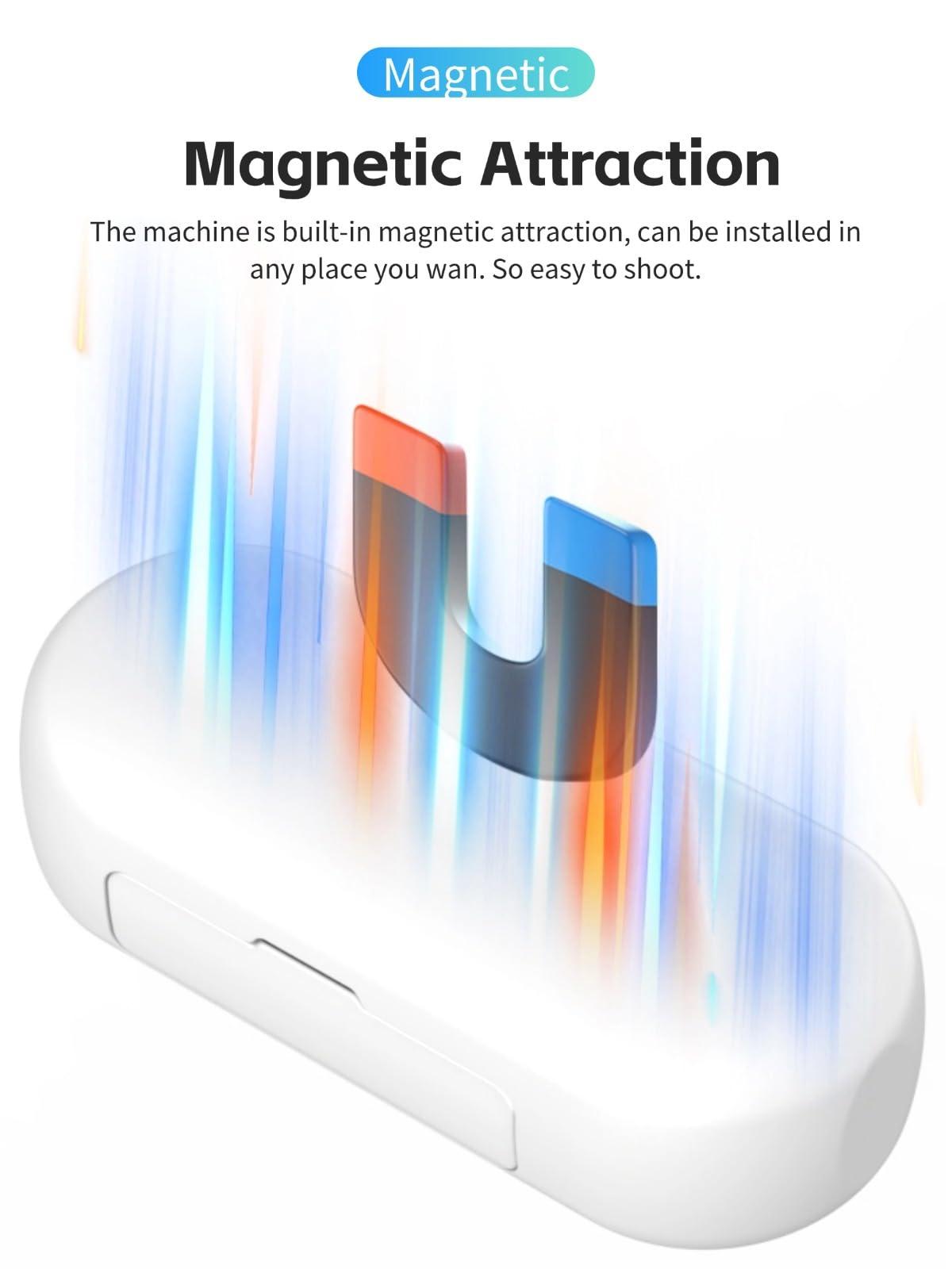 Yoidesu Yoidesu Cat Camera Collar, 4K 30FPS 8MP Pet Dog Collar Camera, 120 Wide Angle Magnetic Action Camera, Pocket Wearable Body Camera with Back Clip for Outdoor Sports Vlogging (Black)