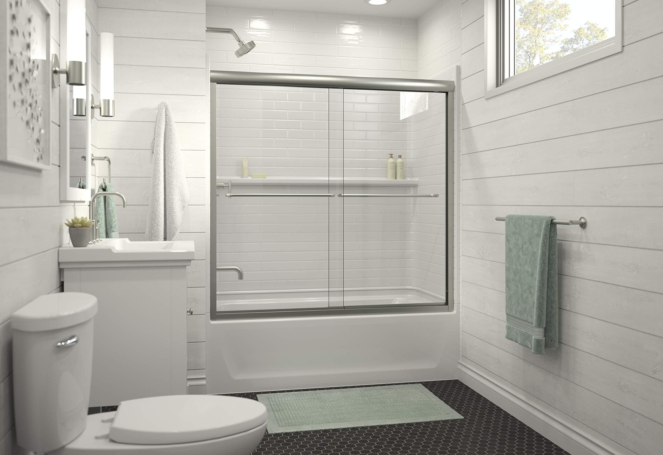 Kohler Bathroom Towel Holder by KOHLER, Towel Bar, Purist Collection, Vibrant Brushed Nickel, K-14436-BN