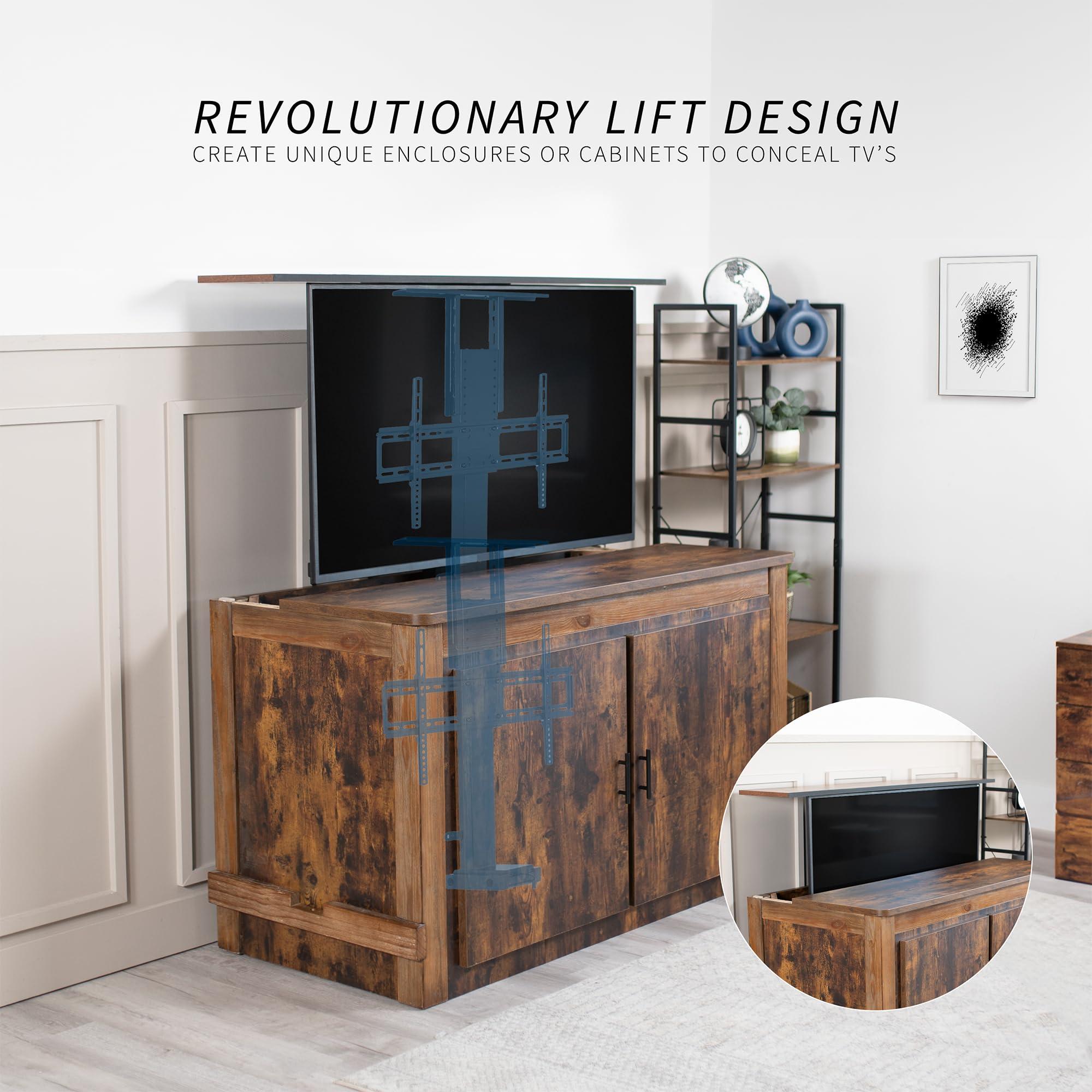 VIVO VIVO Motorized TV Stand for 32 to 65 inch Screens, Vertical Lift Television Stand with Remote Control, Compact TV Mount Bracket, MOUNT-E-UP65A