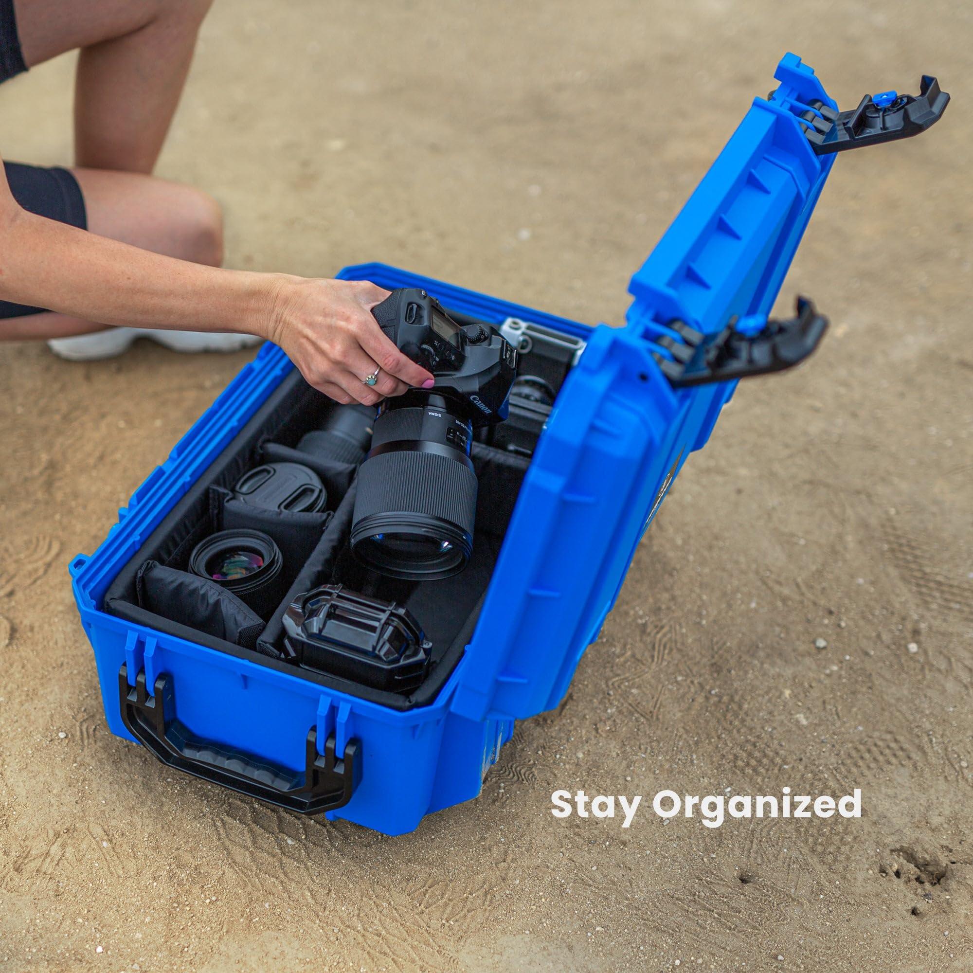 Seahorse Seahorse 830 Heavy Duty Protective Dry Box Case W/Padded Dividers - TSA Approved / IP67 Waterproof/USA Made for Professional, Amateur Photographers and Camera Enthusiasts