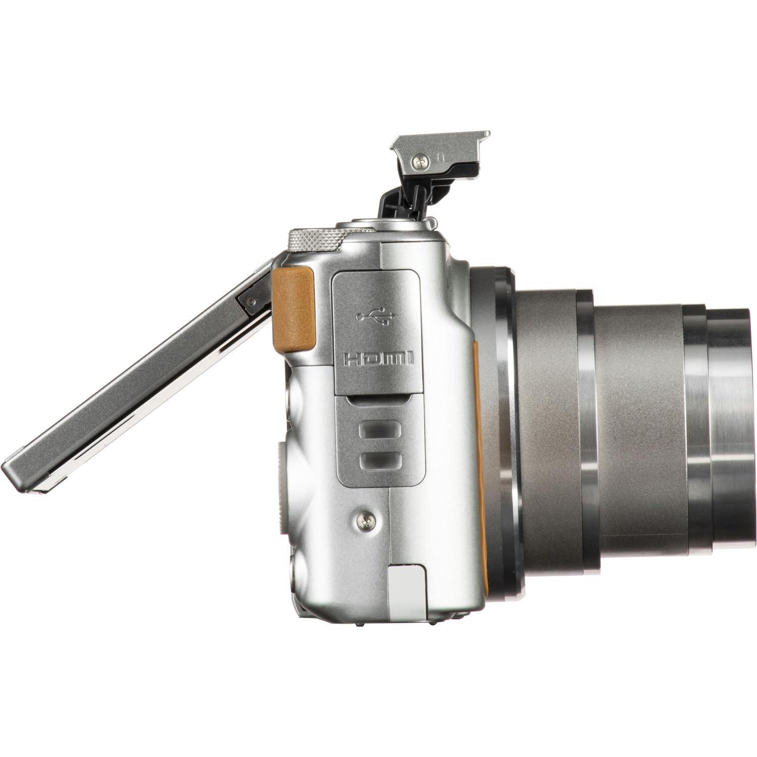 Canon Canon PowerShot SX740 HS Digital Camera (Silver)+128GB Transcend Memory Card+Camera Shoulder Bag+Flex SpiderTripod+Deluxe Accessory Bundle (Renewed)