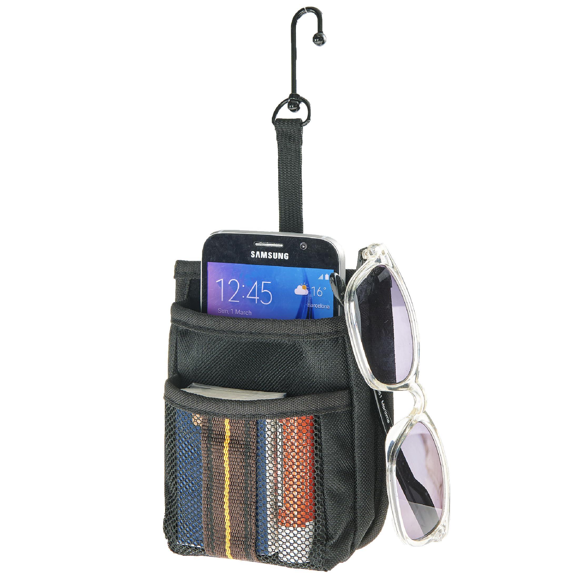 High Road High Road Air Vent Mount Car Cell Phone Holder with Soft Lined Back Pocket and Front Mesh Storage Pocket