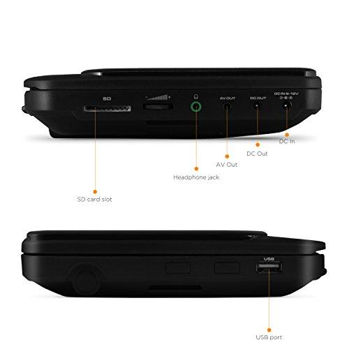 Ematic Ematic ED717 7-Inch Dual Screen Portable DVD Player (Black)