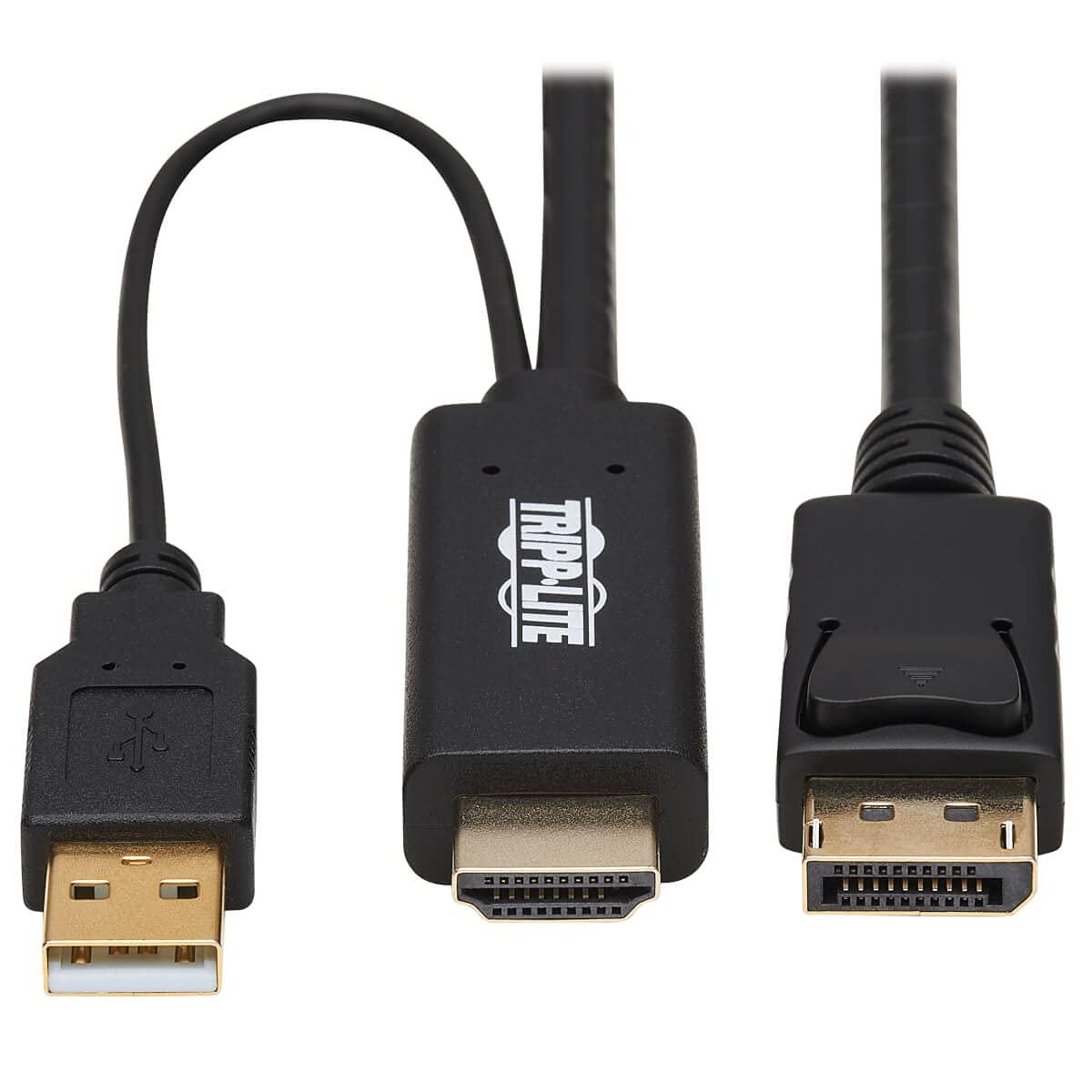 Tripp Lite Tripp Lite HDMI to DisplayPort Adapter Cable Active 4K USB Power M/M 2M (P567-02M)