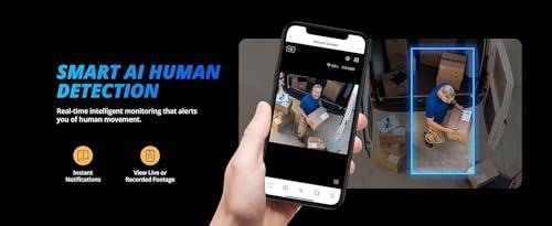 Defender Defender AI Powered Sentinel 4K Wired PoE Security Camera System with 12TB 16Ch NVR, 16 Outdoor Surveillance Metal 8MP/4K Cameras, Smart AI Human Detection, Blue-Red Flashing Deterrence, Mobile App