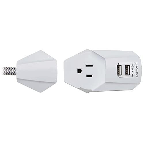 Tripp Lite Tripp Lite Surge Protector Power Strip 7-Outlet with 2 USB Ports 6ft Cord White (TLP616USB)