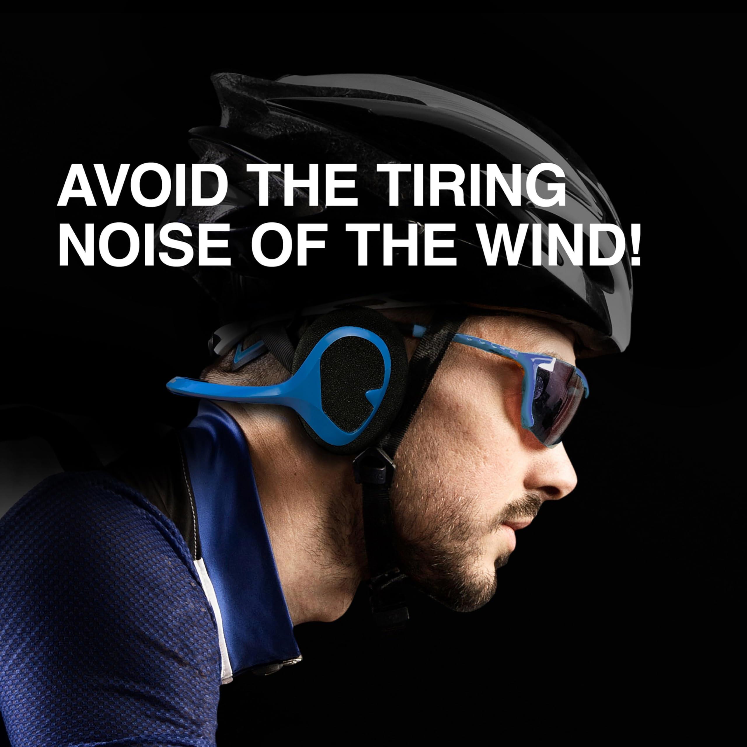 Windfree Cyclist Wind Deflector Ear Muffs for Noise Reduction Earmuffs, Cycling Ear Wind Deflectors for Ear Wind Protection, Sensory Headphones for Hearing Aids Users Tinnitus Over-Ear Headphone (White)