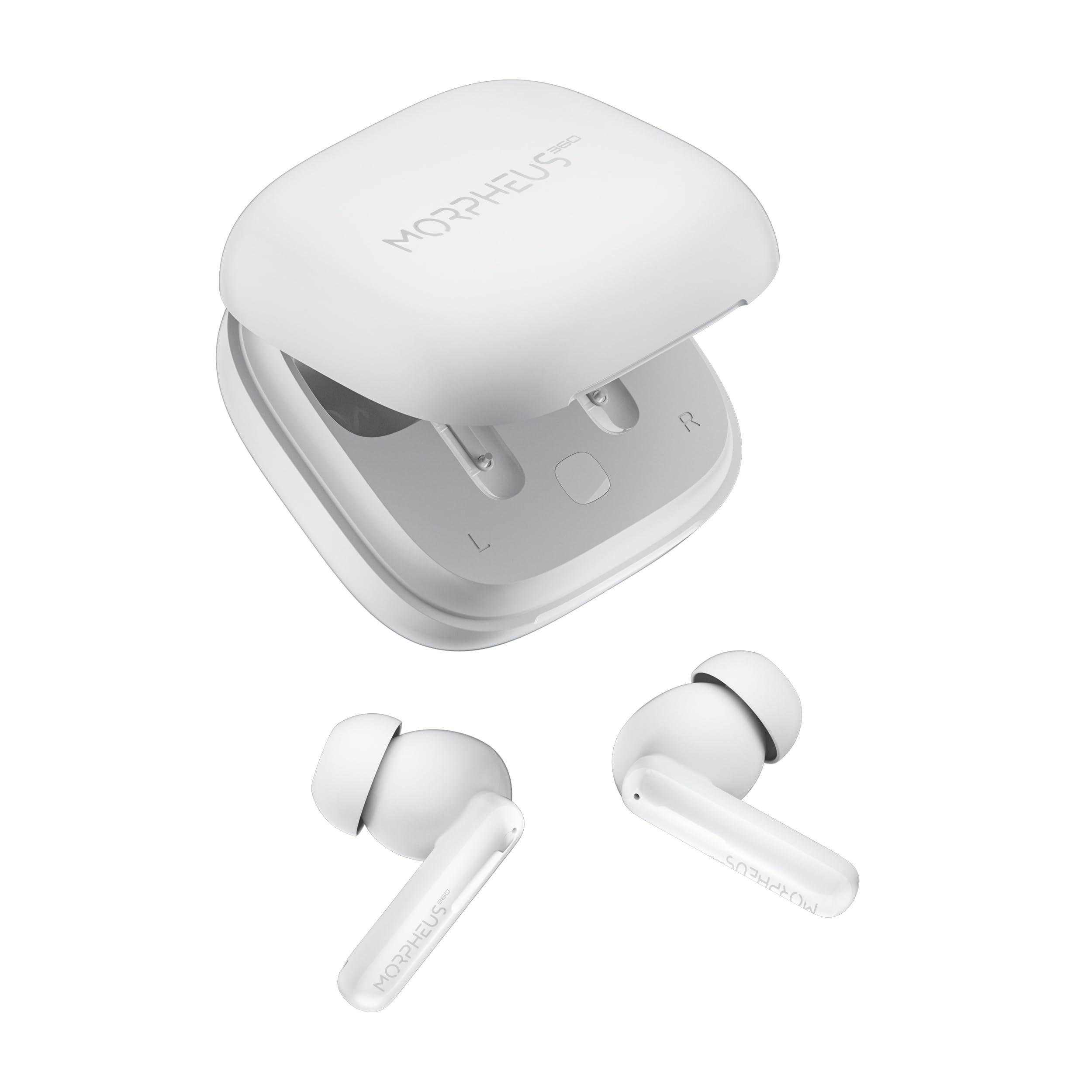 Morpheus 360 Nemesis ANC Wireless Noise Cancelling Headphones TW2750W, in Ear Blueooth Earphones, Pure White