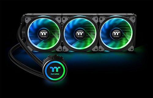 Thermaltake Thermaltake Floe 360mm, 16.8 Million Color Software Enabled (TT RGB Plus/Alexa/Razer Chroma), AMD (AM5/AM4)/Intel (LGA 2066/1200), AIO CPU Liquid Cooler CL-W158-PL12SW-A Black