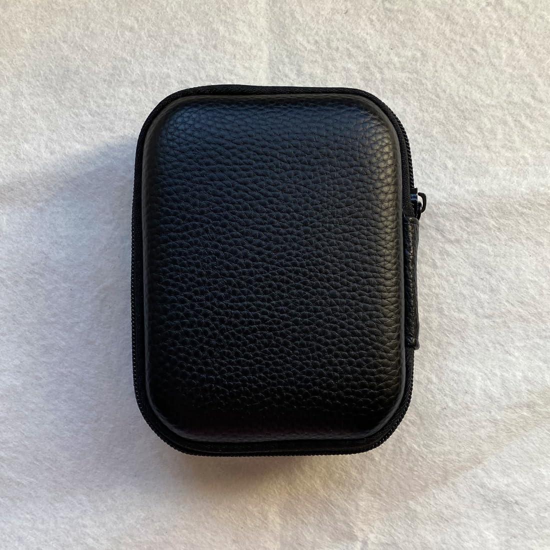 JaHui PU Leather Storage Box, Suitable for in Ear Earphones, Wired Earphones, Waterproof, Portable, Pressure Resistant Box, Earphone Storage Bag