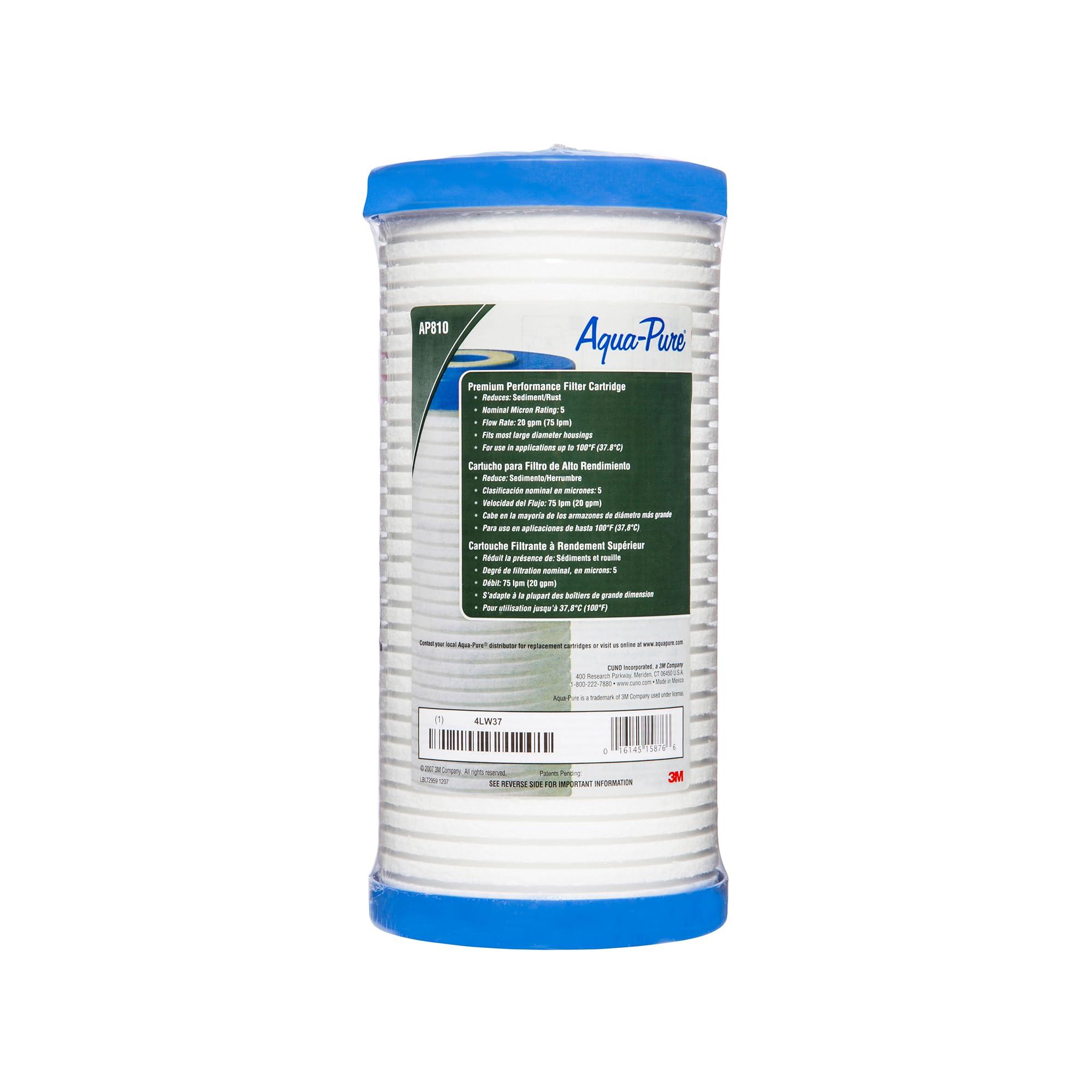 Aqua-Pure 3M Aqua-Pure Whole House Replacement Water Filter AP810, For Aqua-Pure AP801, AP801-C, AP801T and AP801B Water Filtration Systems,White