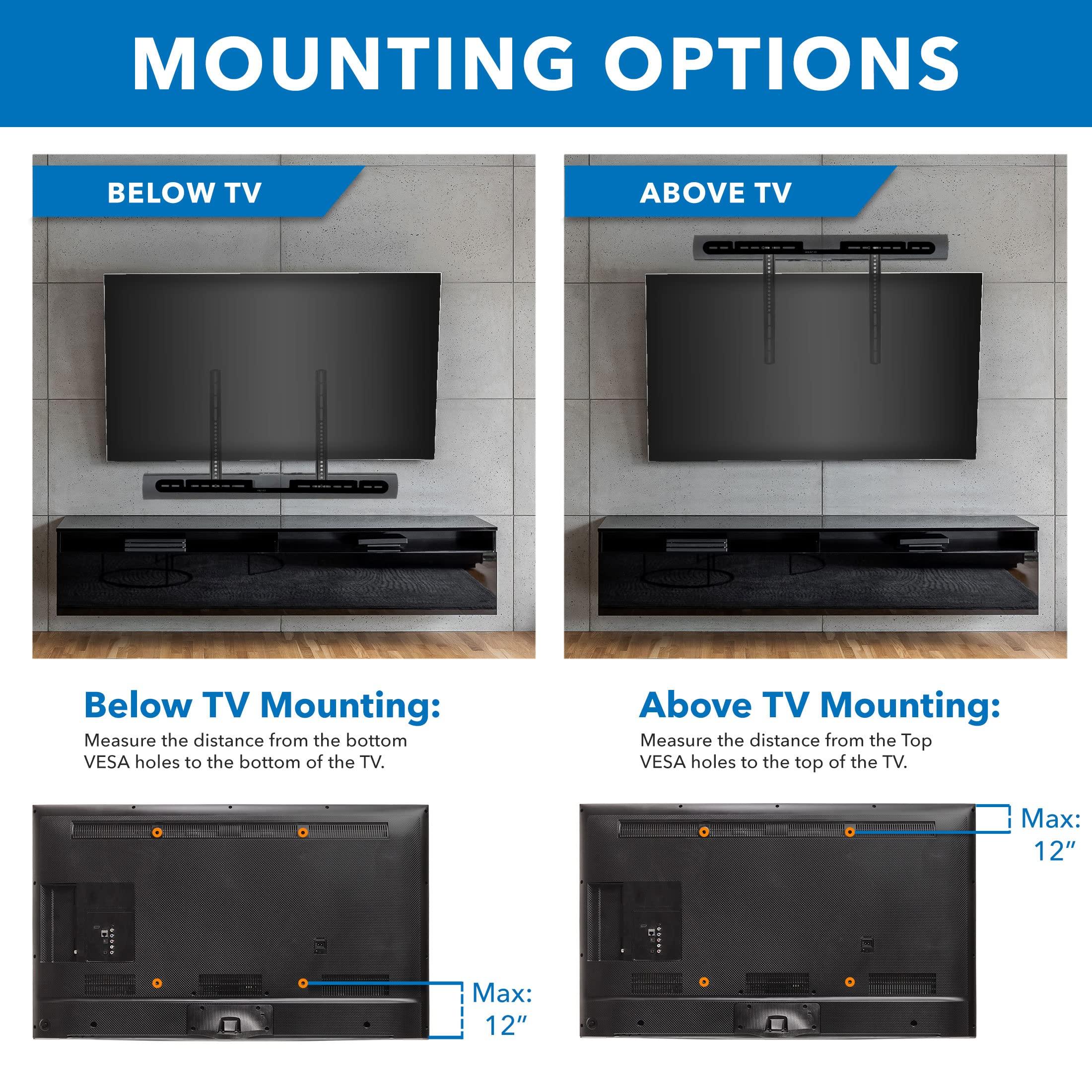 Mount-It! Mount-It! TV Speaker Bracket Compatible with Sonos Arc Soundbars | Soundbar Mount for TV to Achieve Directional Sound All Around, Designed for Compatibility with Sonos Arc