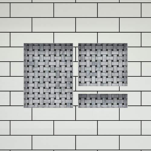 Tile Redi USA Redi Niche Triple Niche Recessed Shower Shelf- Black, Three Inner Shelves , 32-Inch Width x 20-Inch Height x 4-Inch Depth