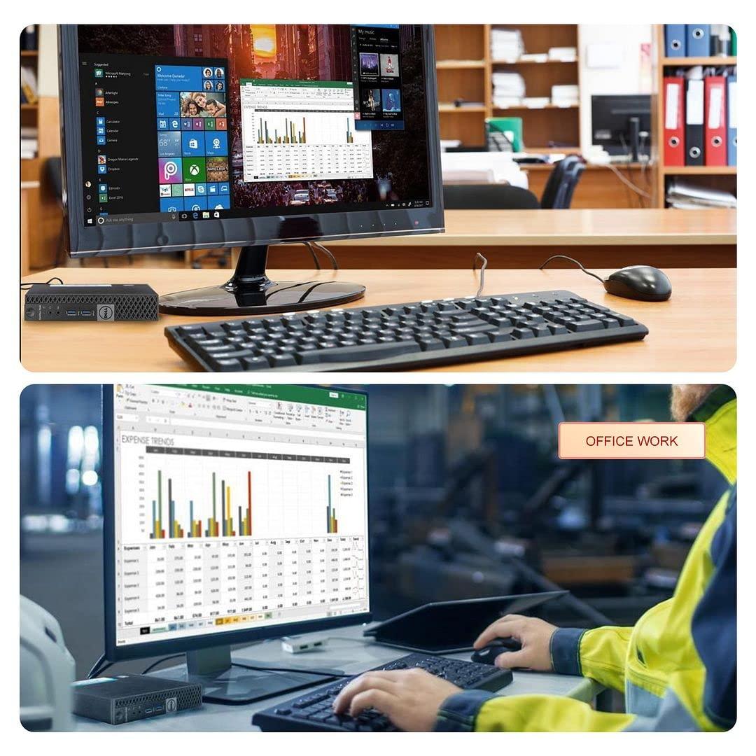 Dell Dell Mini PC Windows 10 Pro, OptiPlex 7040 Mini Computers,i7 6700T Desktop,32GB Ram 512GB M.2 NVMe M.2 SSD Micro PC,AX210 Built-in WiFi 6E,HDMI Dual 4K Monitor Support (Renewed)