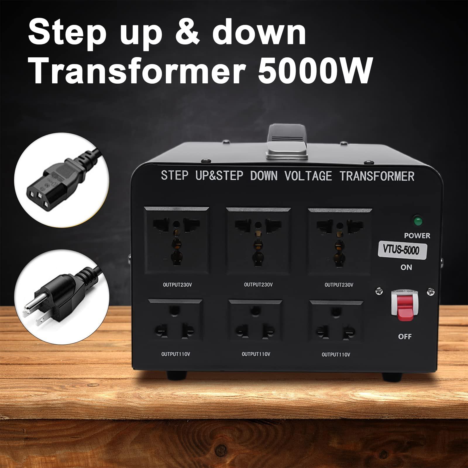 CNCEST CNCEST 5000W Voltage Converter Transformer Step Up/Down Converter 110V220V Heavy Duty