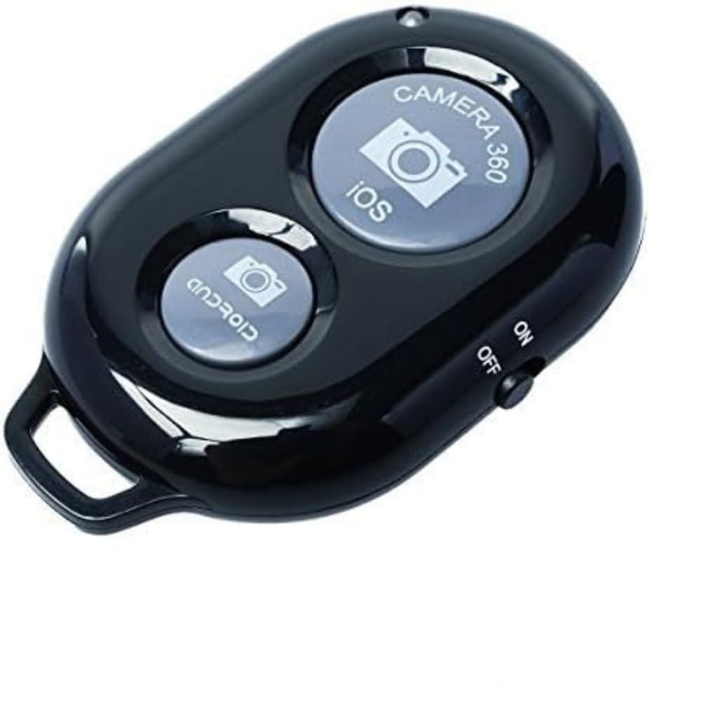 eCostConnection eCostConnection Wireless Remote Control Shutter Buttons for iPhone and Android Smartphones, 1, Black, Round with Microfiber Cleaning Cloth