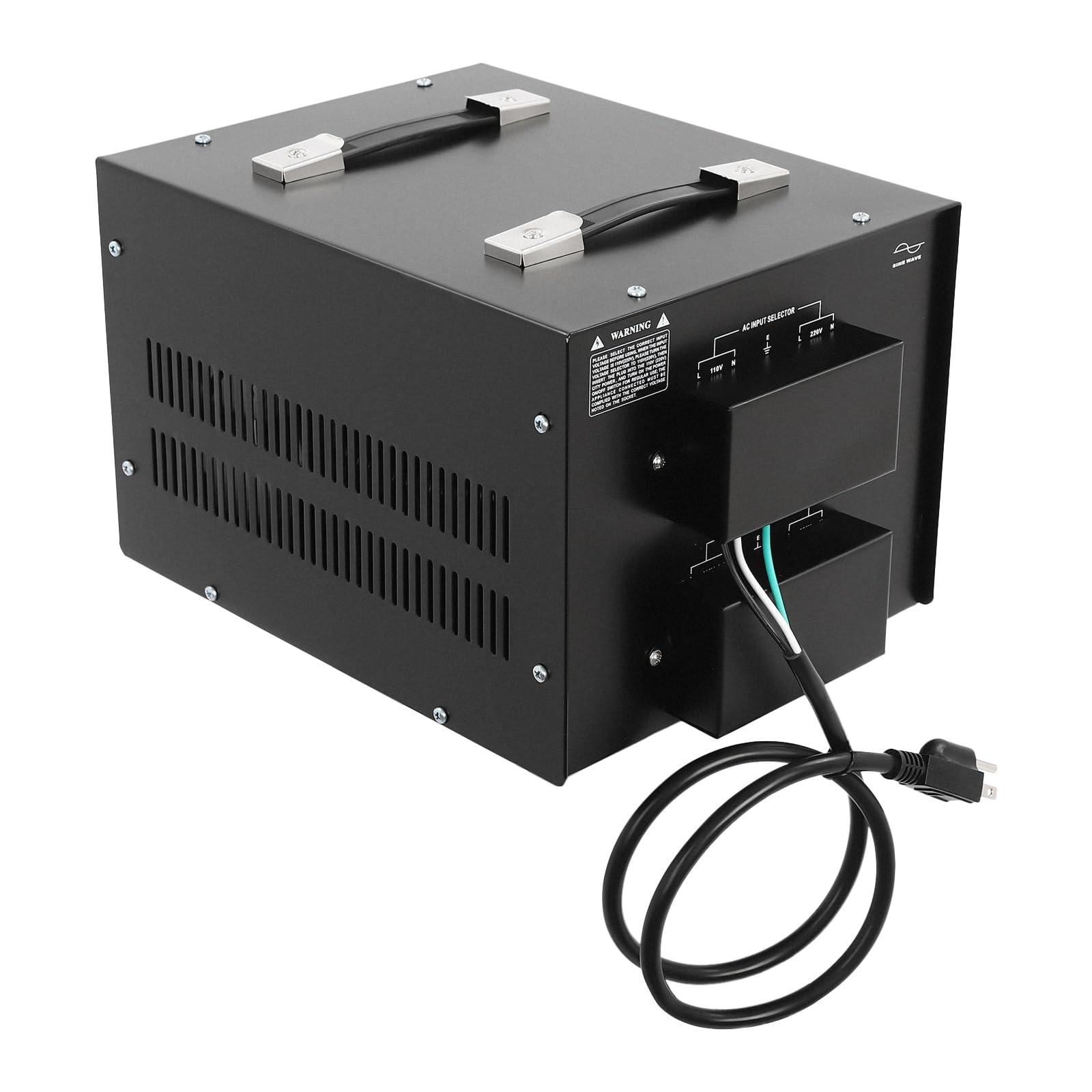 DRIKH DT-5000VA 5000W Voltage Converter Transformer, Step Up/Down AC 110V to/from 220V Heavy Duty Voltage Transformer Converter