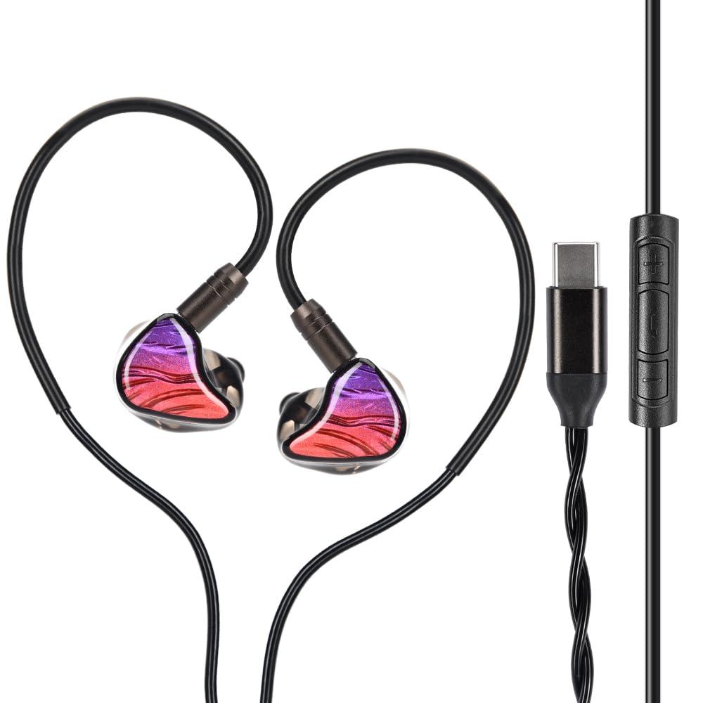 syeindunce syeindunce Kinera Celest IgniteX Beast Hybrid Dual Driver Earphones, 1DD + 1BA in Ear Monitor Headphones, HiFi Wired IEM Earbuds with 0.78mm 2Pin Detachable Cable (Type-C with Mic, Zyra)
