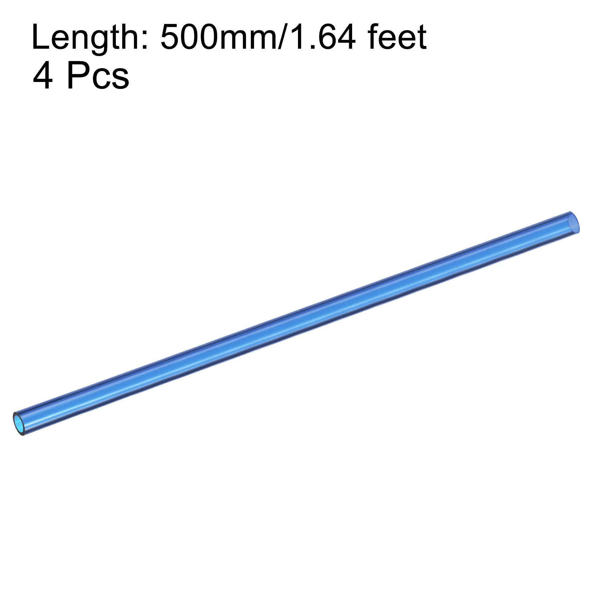 uxcell uxcell PETG Tubing Hard Tube 10mm ID, 14mm OD, 0.5m/20inch Length, Blue for PC Water-cooling System 4pcs