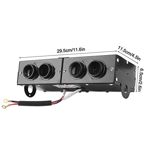 aqxreight Car Heater Fan Defroster 12V 8W 4 Hole Auto Car Defrost Defogger Demister Black 12v Four Way Heater Car Demister