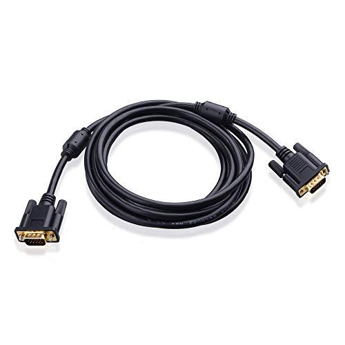 Cable Matters Cable Matters 1-Pack VGA to VGA Cable with Ferrites (SVGA Cable) 10 Feet & 2-Pack 16 AWG Heavy Duty 3 Prong Computer Monitor Power Cord (NEMA 5-15P to IEC C13)