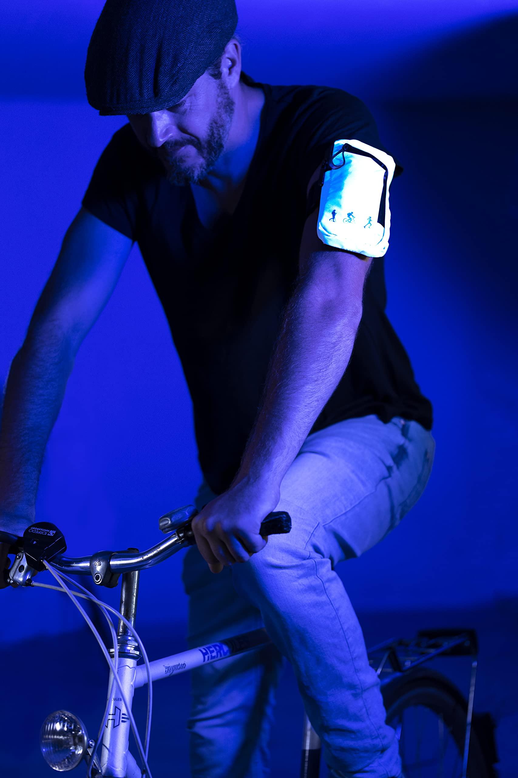 Troika Troika ABG03/GY Arm Bag with 2 Zipped Compartments Polyester in Grey/Black Reflective, Grey/Black, 12cm, Modern