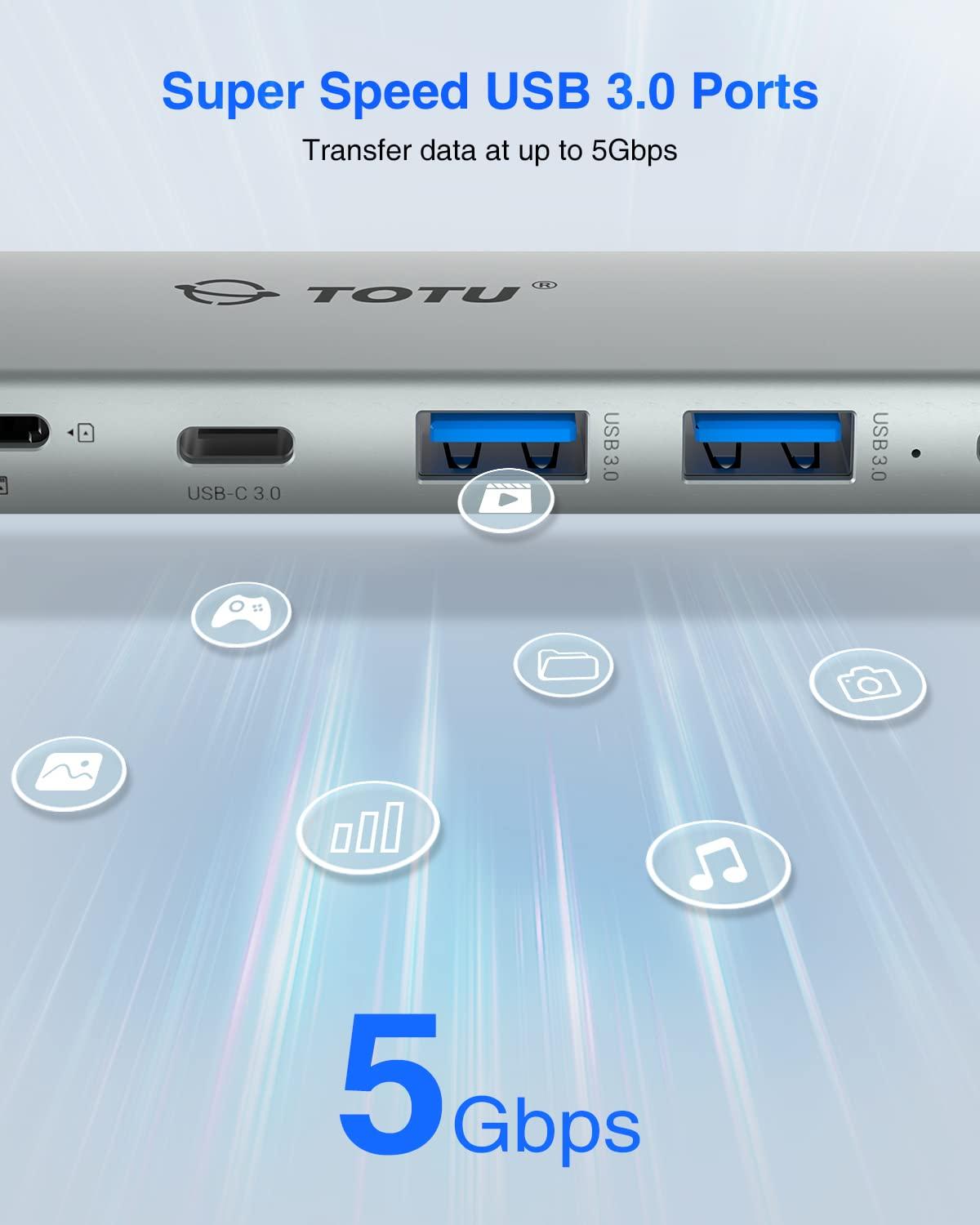 TOTU TOTU 18-in-1 Thunderbolt 3 Docking Station(8K DP)& 7 in 1 4K HDMI USB C Hub