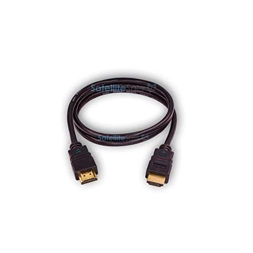 SatelliteSale SatelliteSale Digital High-Speed 2.0 HDMI Cable 4K/60Hz 18Gbps PVC 2160p Black Cord Universal Wire 3 Feet