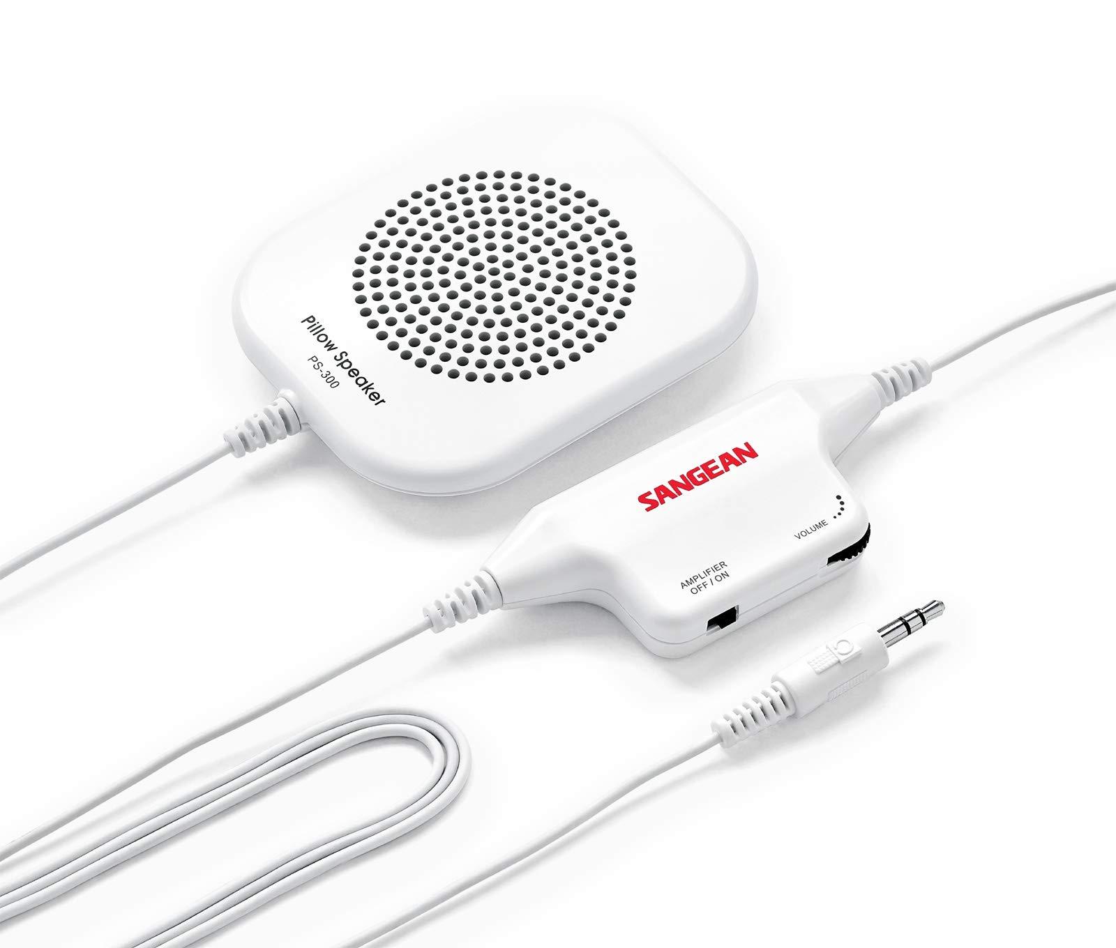 Sangean Sangean PS-300 Pillow Speaker with In-line Volume Control and Amplifier (White)