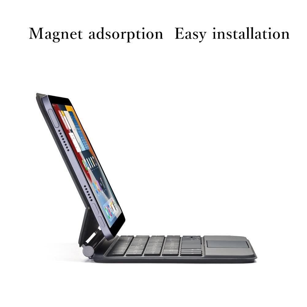 HENGHUI HENGHUI Keyboard for iPad Mini 7 A17 Pro/iPad Mini 6th Generation Magnetic Keyboard Case Floating Cantilever Stand Multi-Touch Trackpad Backlit Keys for iPad Mini 6 (Black)